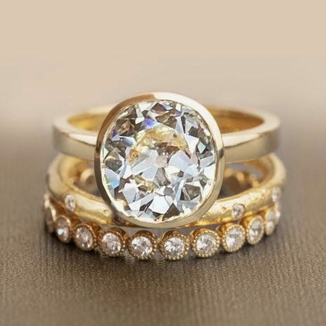 Vintage Unique Golden Ring Set