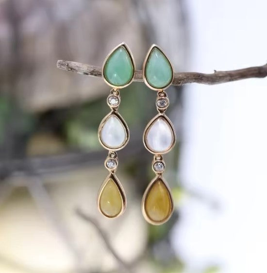 Vintage Waterdrop Silver Earrings