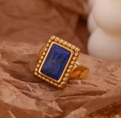 Natural Blue Stone Ring