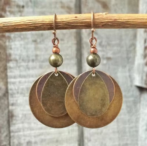 Vintage Beaded Hook Dangle Earrings