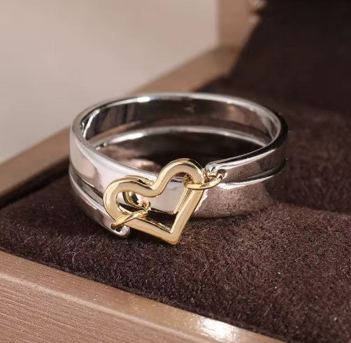 Vintage Heart Hollow Ring