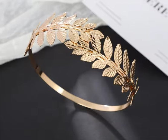 Gold Color Leaf Charming Bangles Bracelet