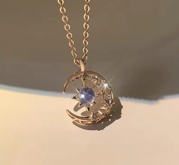 Fashion Star Moon Chain Necklace