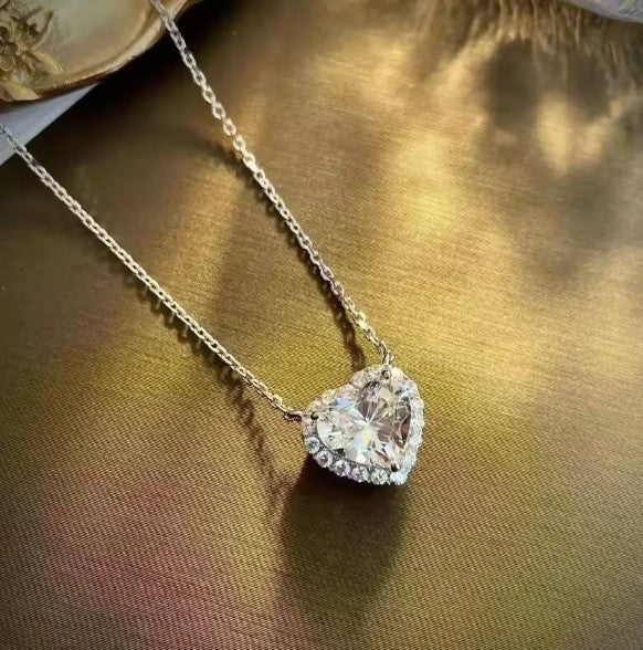 Crystal Silver Layered Drop Necklace