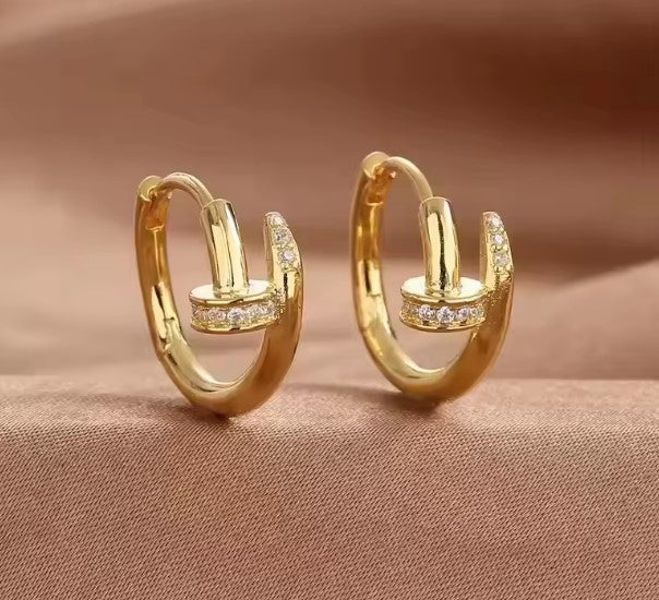 Charming Shiny Crystal Hoop Earring