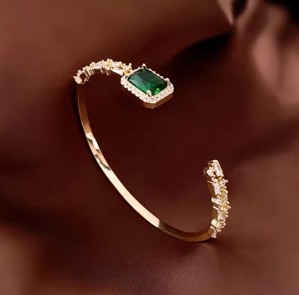 Vintage Square Zircon Adjustable Bangles Bracelet