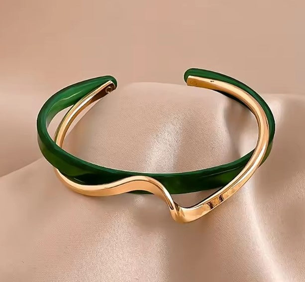Green Shellfish Bangles Bracelet