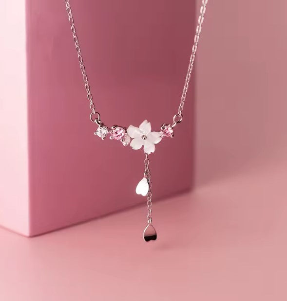 Cherry Blossoms Flower Necklace