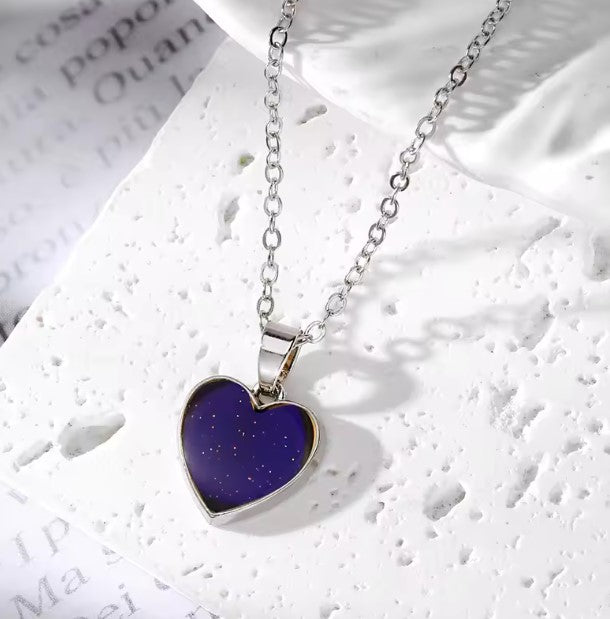 Heart Mood Silver Necklace