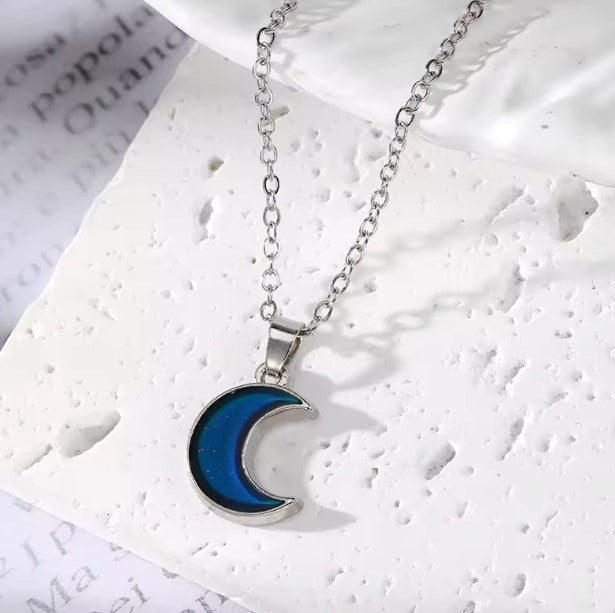 Blue Moon Silver Necklace