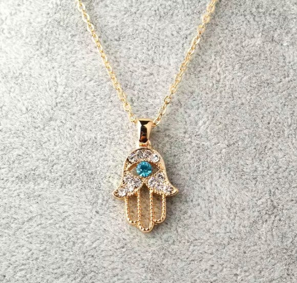 Vintage Crystal Gold Necklace