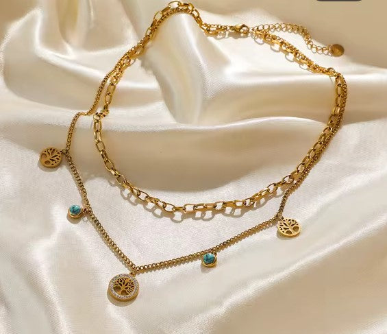 Multi-layer Chains Gold Necklace