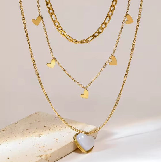 Heart Layered Gold Necklace