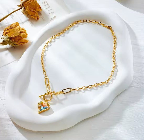 Dazzling Heart Pendant Necklace