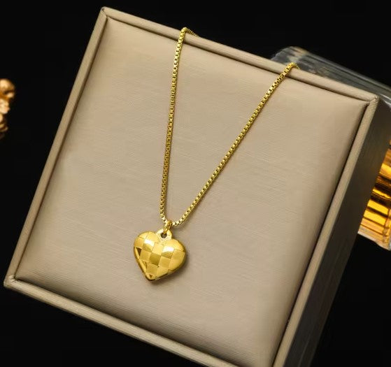 Vintage Heart Charm Necklace