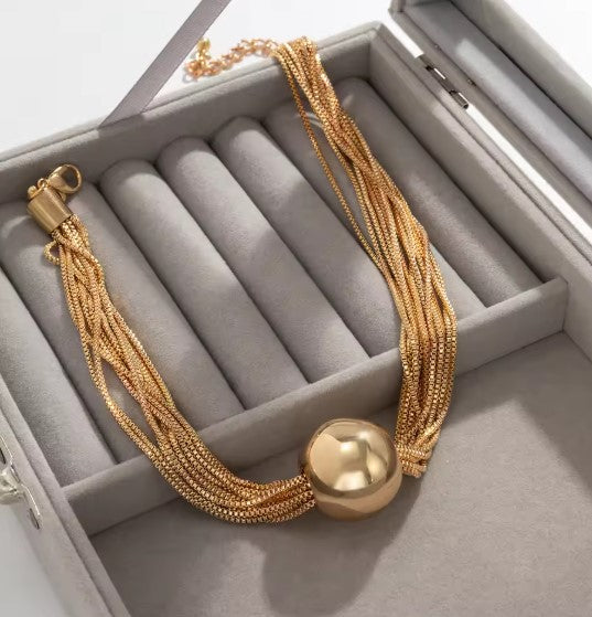 Vintage Multilayer Chain Gold Necklace