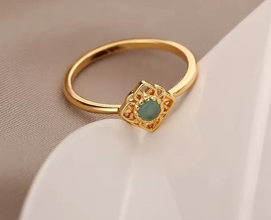 Lotus Flower Gold Ring