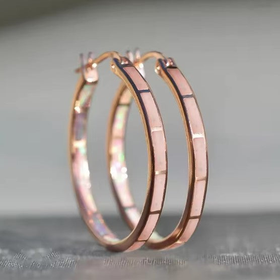 Vintage Hoop Rose Gold Earrings