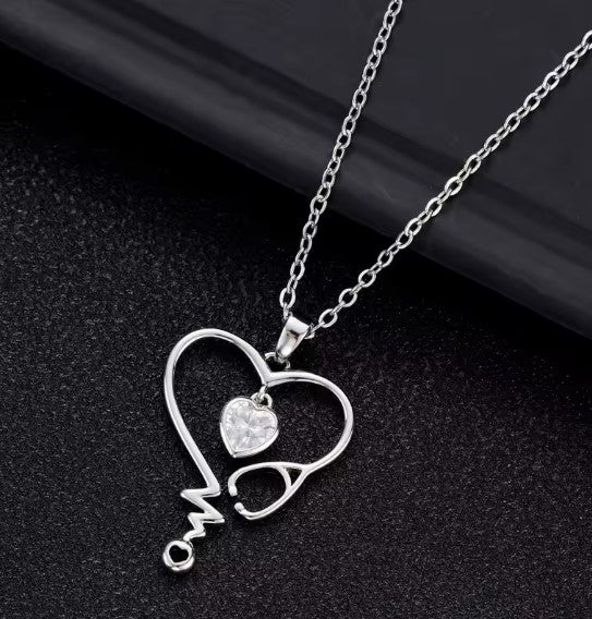 Chic Designed Love Pendant Silver Necklace
