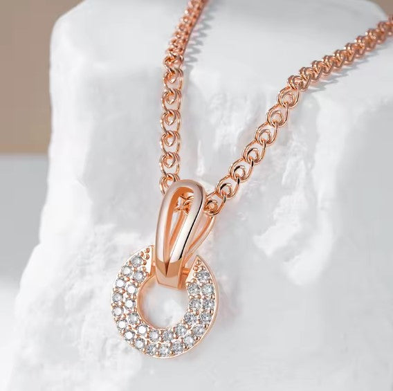 Full Shiny Natural Zircon Pendant Necklace