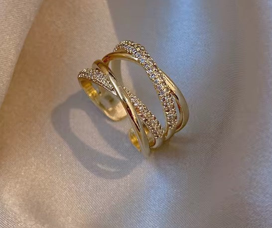 Exquisite Cross Gold Ring