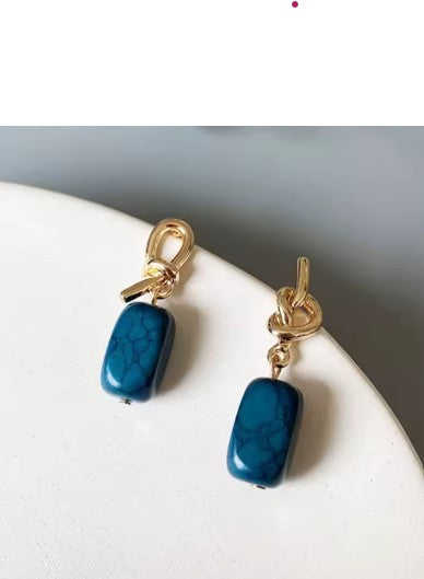 Exquisite Blue Turquoise Earrings