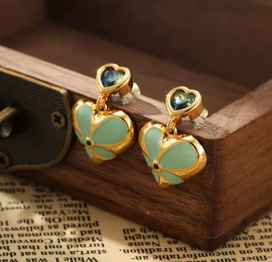 Vintage Fashion Flower Luxury Earrings