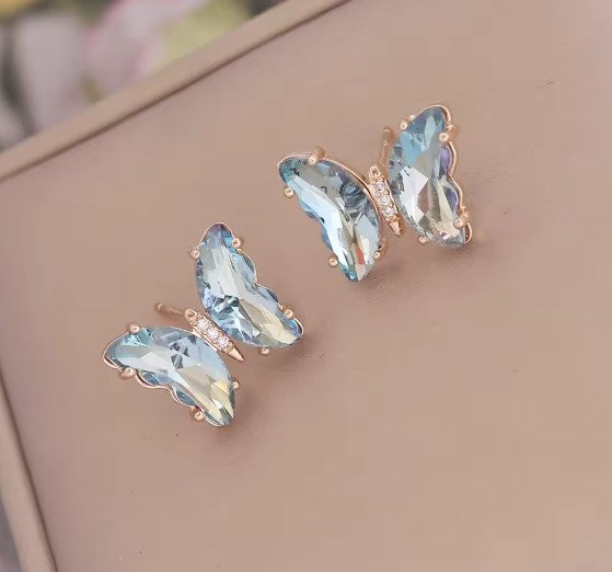 Classic Light Blue Butterfly Earrings