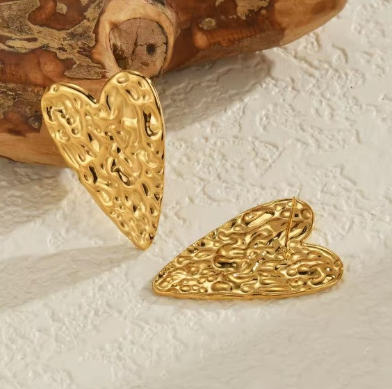 Classic Hearty Gold Earrings