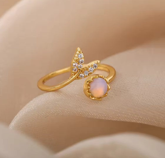 Classic Opal Crystal Stone Ring