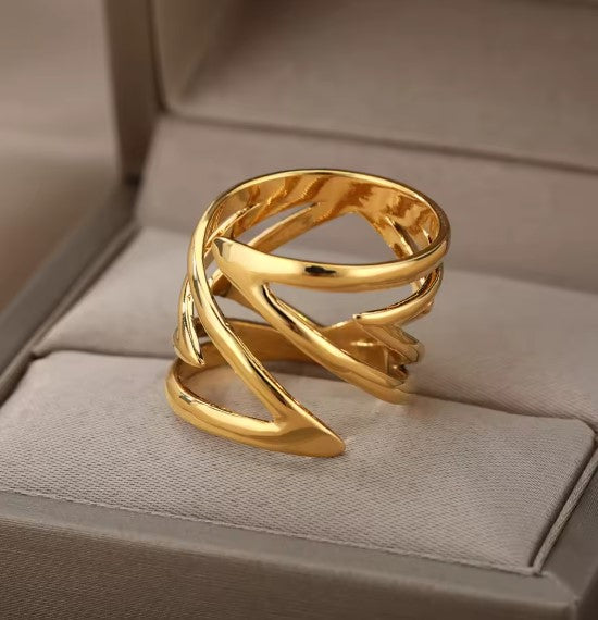 Vintage Punk Hip Hop Gold Ring