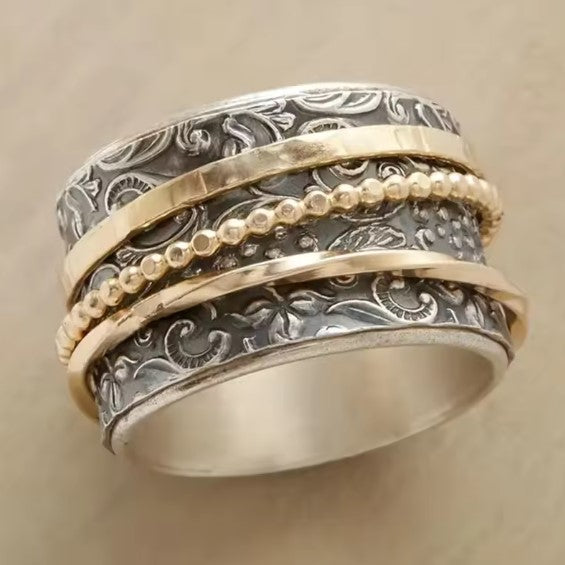 Bohemian Wide Three-Layer Ring