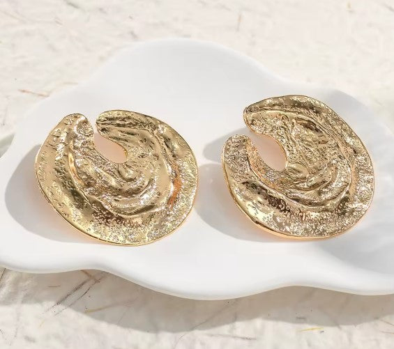 Classic Big Round Drop Earrings