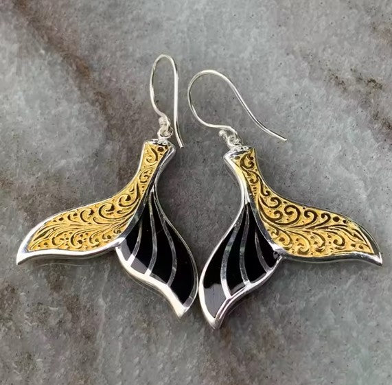 Classic Fish Tail Silver Earrings