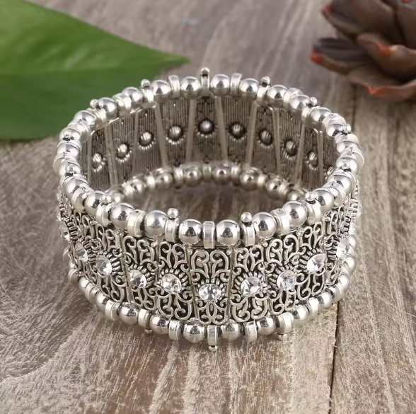 Vintage Crystal Elastic Bracelet