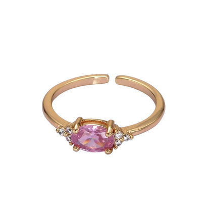 Adjustable Solitaire Birthstone Ring