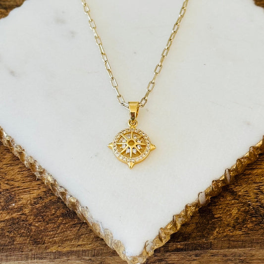 Beatrice Compass Necklace