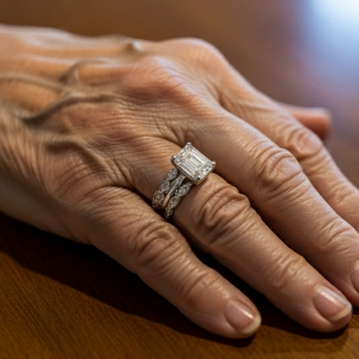 Vintage Silver Bright Layer Ring