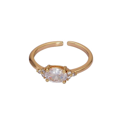 Adjustable Solitaire Birthstone Ring