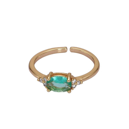 Adjustable Solitaire Birthstone Ring