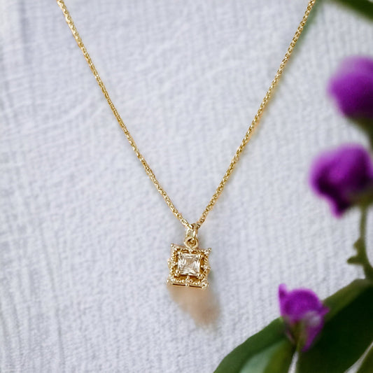 Illaria Square Baguette Necklace