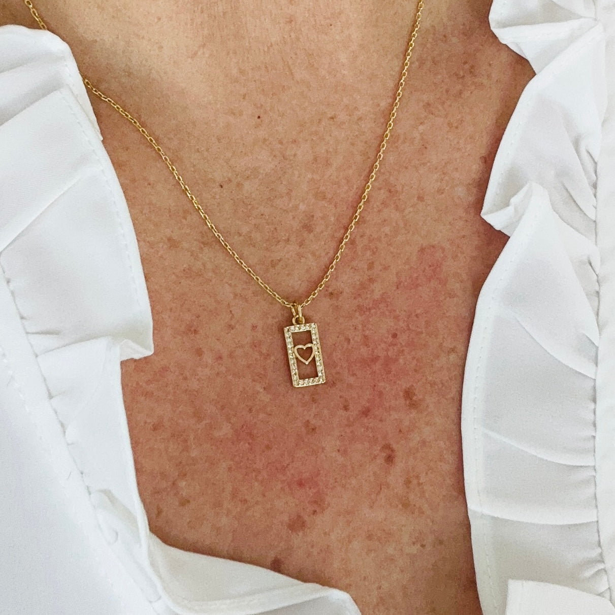 Carita Dainty Heart Tag Necklace