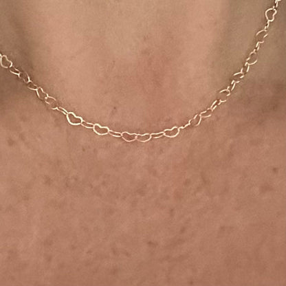Amore Heart Link Choker Necklace
