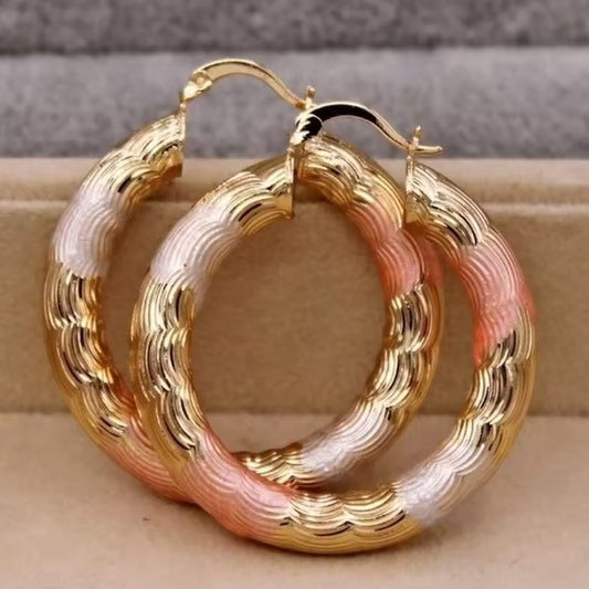Gold Color Radiance Hoop Earrings