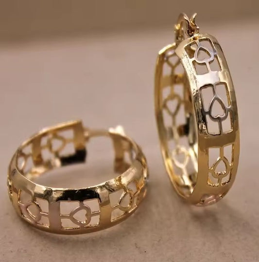 Elegant Hoop Gold Earrings