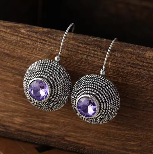 Vintage Aura Zircon Drops Earrings