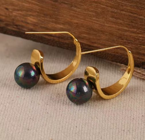 Vintage Round Bead Earrings