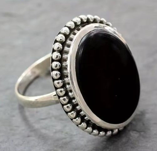 Vintage Dark Black Ring