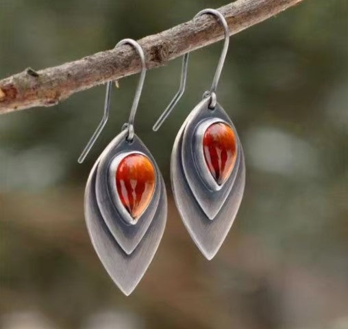Vintage Silver Color Dangle Earrings