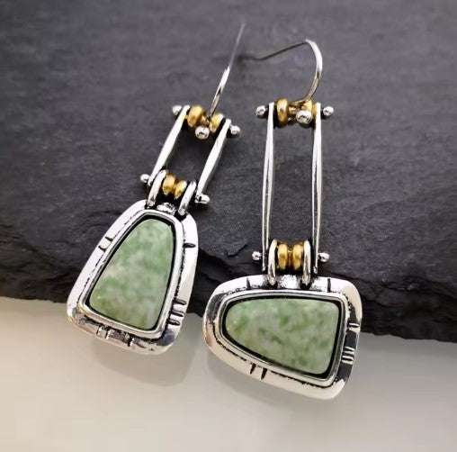 Vintage Olive Green Earrings